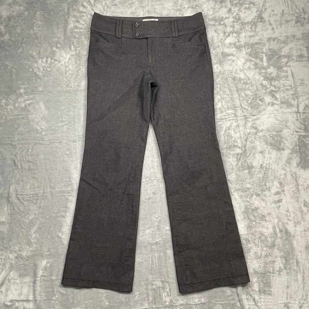 Banana Republic Dark Charcoal Gray Wide-Leg Trousers